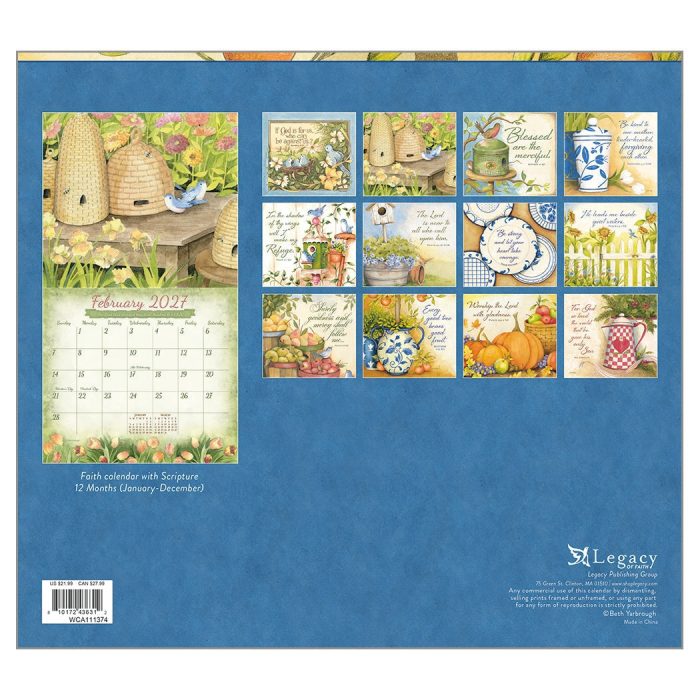 Daily Grace 2027 Wall Calendar With Scripture