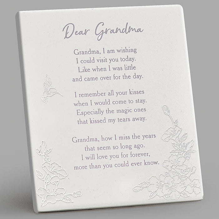 Dear Grandma Ceramic Plaque with Easel Back
