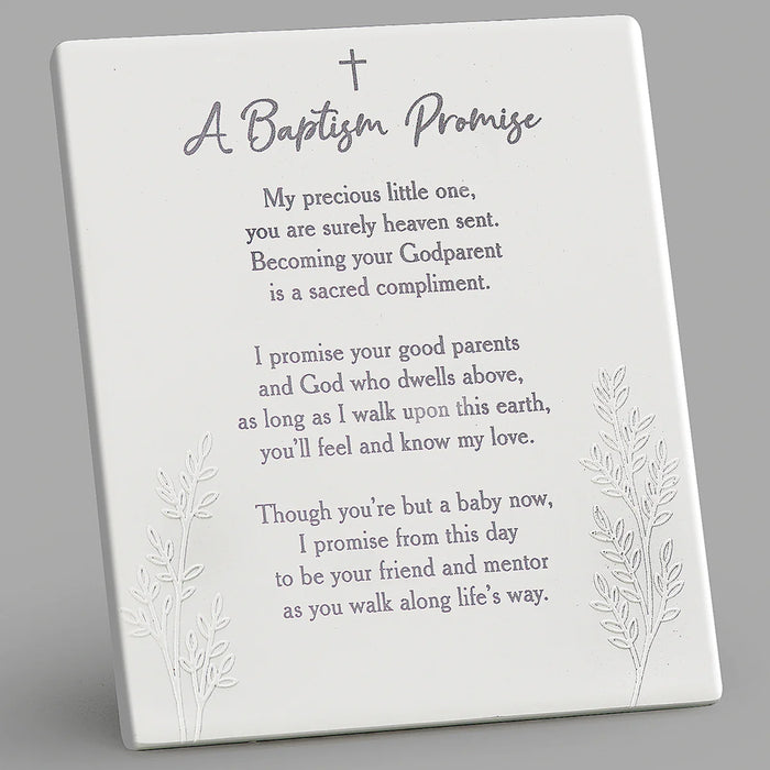 Baptism Promise Wall Plaque with Easel