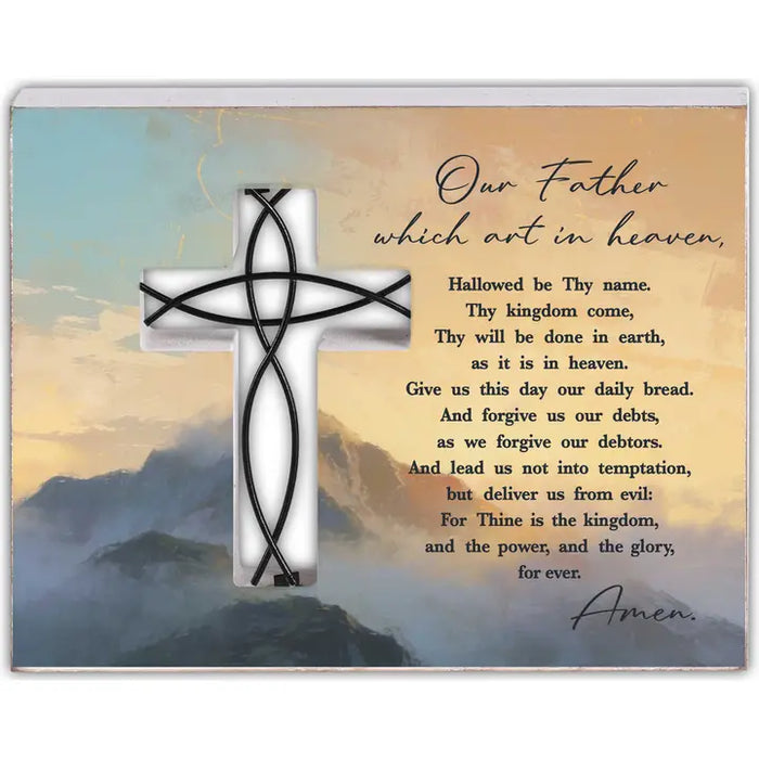 Tabletop Wire Plaque the Lords Prayer
