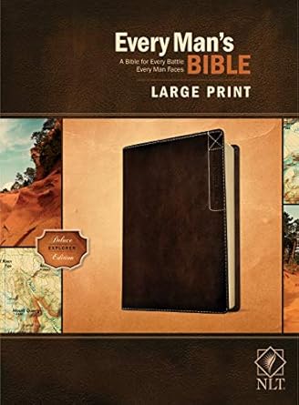 NLT Every Man's Bible Lg Print LeatherLike Rustic Brown - Stephen Arterburn, Dean Merrill