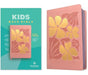 NLT Kids Bible, Thinline Reference EditionLeatherLike, Tropical Flowers Dusty Pink - Morning Star Christian Bookstores