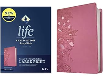 KJV Life Application Study Bible, Third Edition, LP Leatherlike, Peony Pink - Morning Star Christian Bookstores