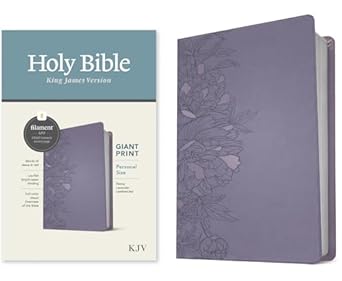 KJV Filament Pers Size Giant Print Bible Peony Lavender