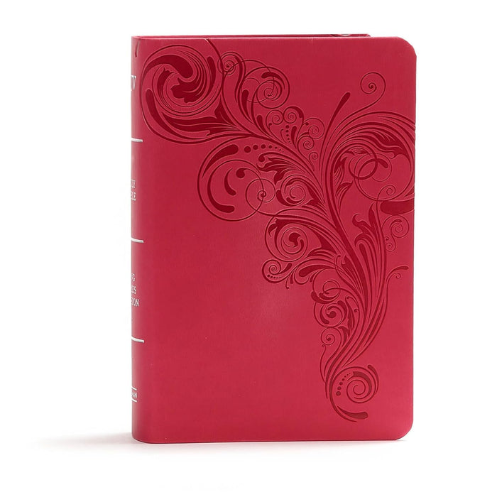 KJV Lg Print Compact Ref Bible Pink Leathertouch