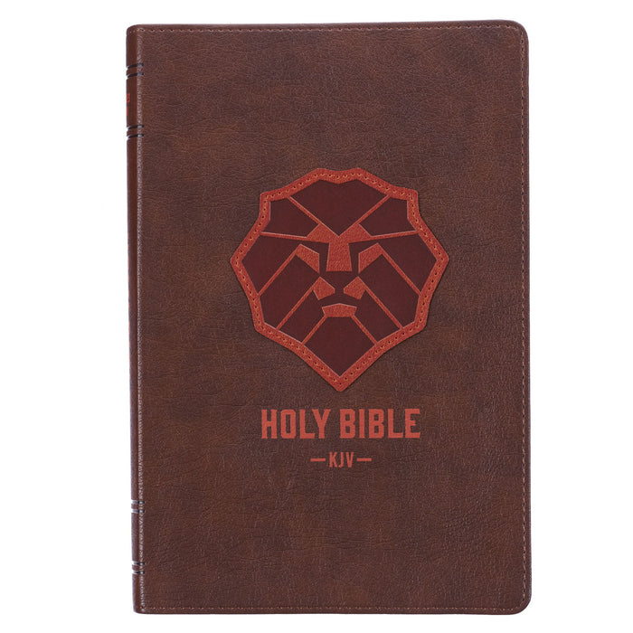 KJV Kids Bible, Lion Emblem Faux Leather - Morning Star Christian Bookstores