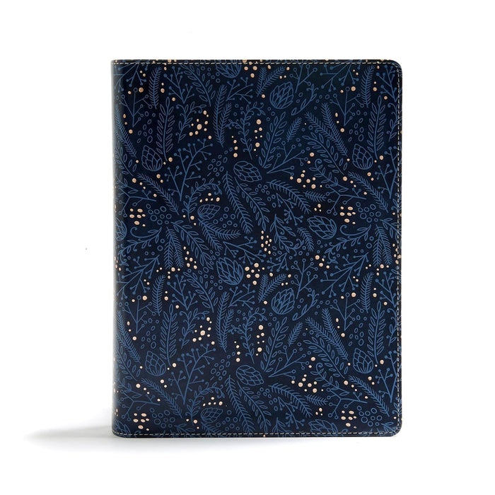 CSB STUDY BIBLE NAVY FLORAL LEATHERTOUCH