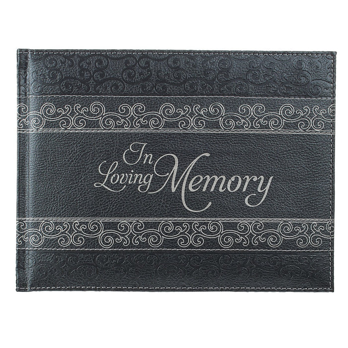 Guest Book In Loving Memory Charcoal
