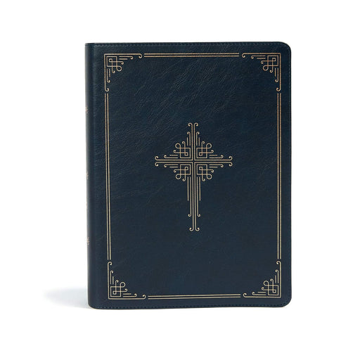 CSB Ancient Faith Study Bible Navy Leathertouch - Morning Star Christian Bookstores