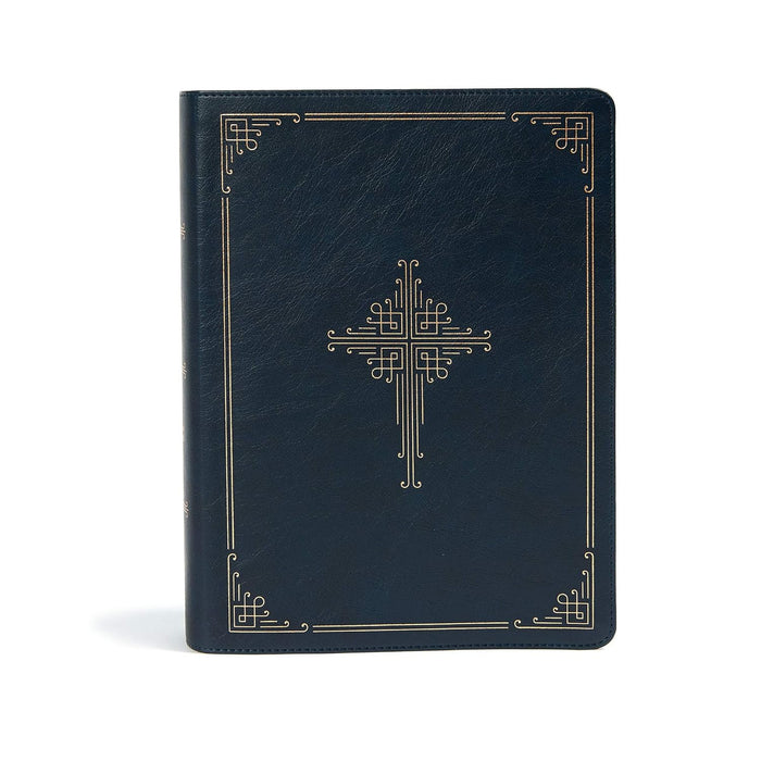 CSB Ancient Faith Study Bible Navy Leathertouch - Morning Star Christian Bookstores