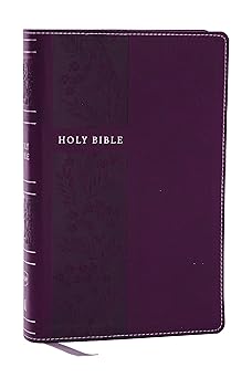 NKJV Pers Size LP Comfort Print Ref Bible Prple Leathersoft IDX