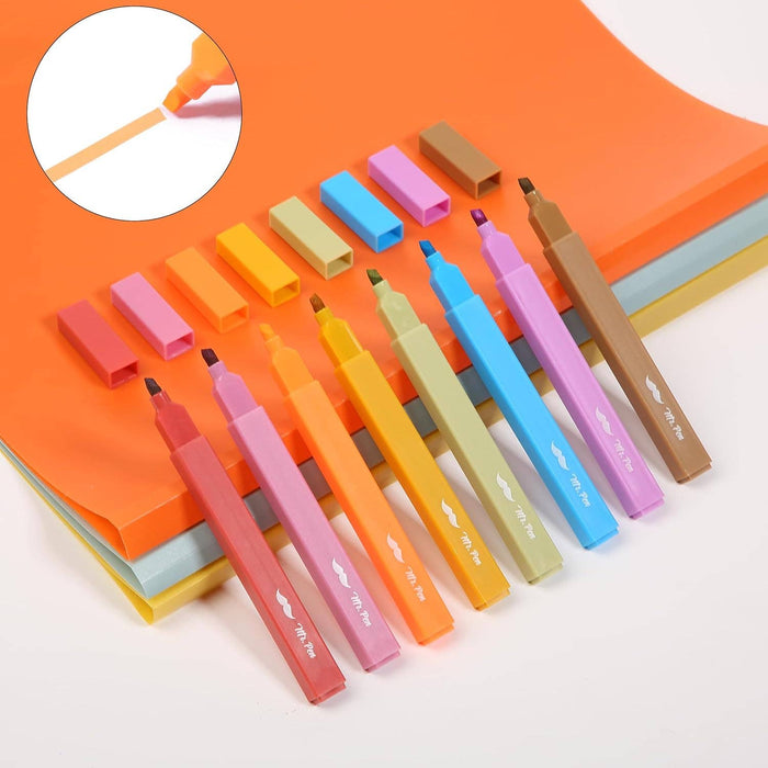 Mr. Pen Aesthetic Highlighters, 8 pcs, Chisel Tip