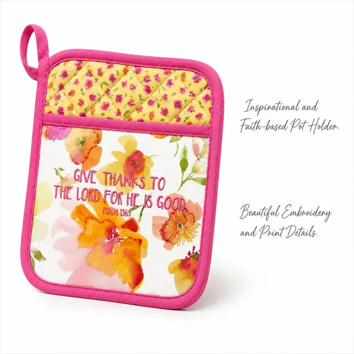 Potholder Give Thanks to the Lord