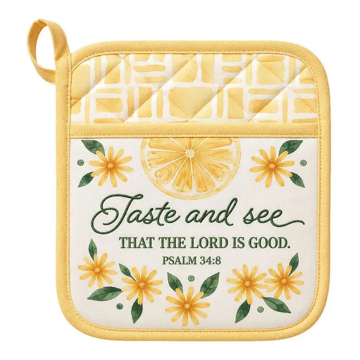 Potholder Taste and See Psalm 34:8