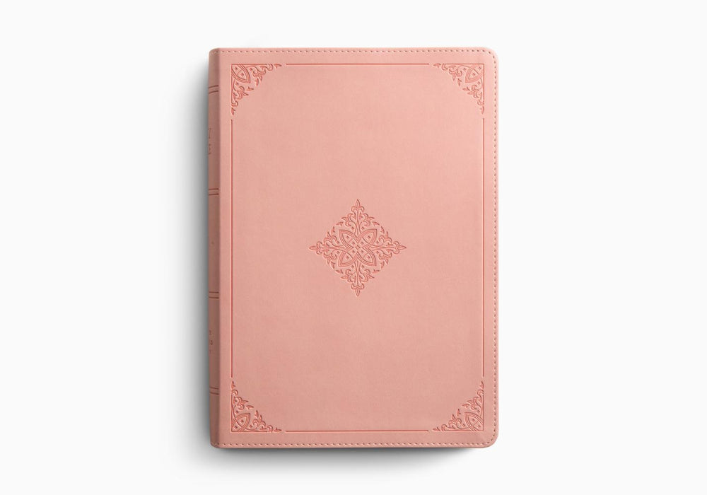 ESV Giant Print Bible, Red Letter TruTone®, Blush Rose, Fleur-de-lis Design