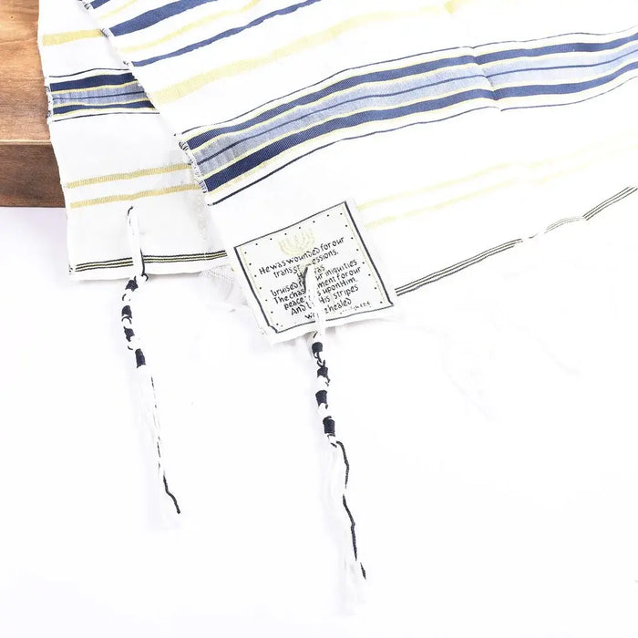 Prayer Shawl Hebrew Messianic w/Tallit Navy 72"X 22"