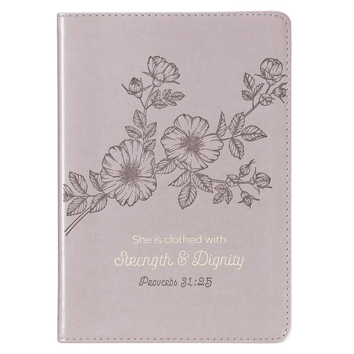 Journal Faux Leather Strength & Dignity Prov. 31:25 - Morning Star Christian Bookstores