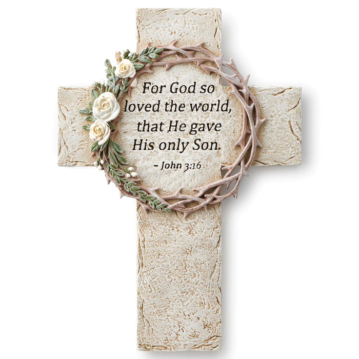 John 3:16 Cross With Thorns