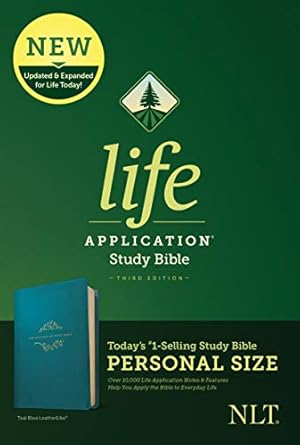 NLT Life Application Study Bible Pers Size Teal LeatherLike 3rd Ed - Morning Star Christian Bookstores