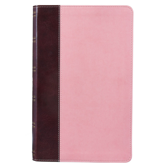 KJV Giant Print Faux Leather Pink/Brown