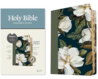 KJV Personal Size Giant Print Bible, FilamentEnabled EditionLeatherLike, Magnolia Sage Green IDX - Morning Star Christian Bookstores
