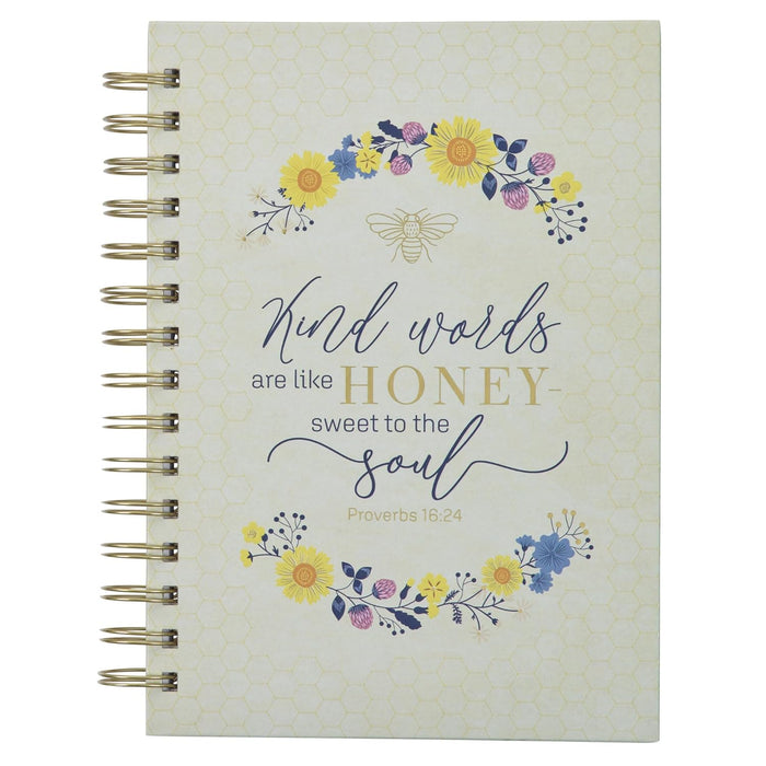 Journal-Wirebound-Navy-Kind Words-Prov. 16:24