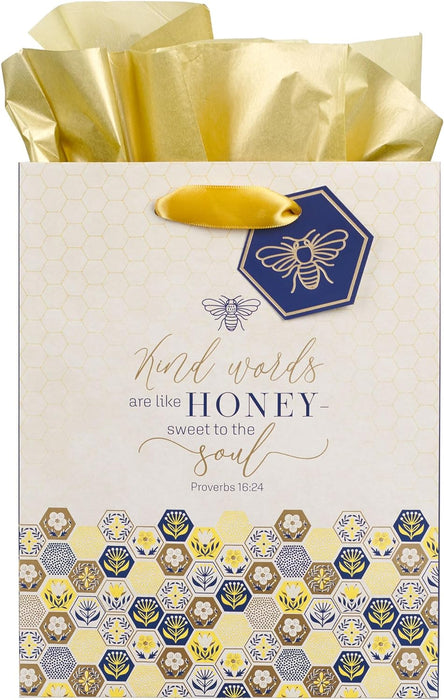 KIND WORDS ARE LIKE HONEY MEDIUM GIFT BAG