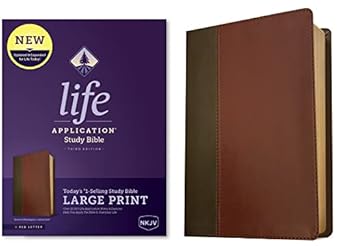 NKJV LP Life Application Study Bible Leatherlike Brown/Mahogany 3rd Edition