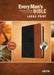 NIV Every Man's Bible Lg Print LeatherLike Black/Tan IDX - Morning Star Christian Bookstores