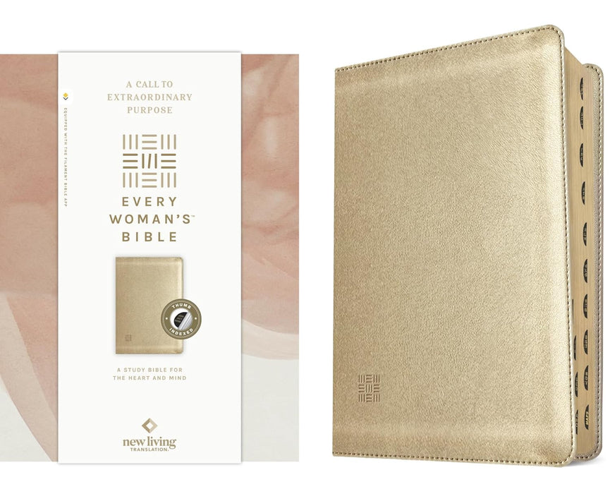 NLT Every Woman’s Bible, Filament-Enabled Edition LTHRL, Soft Gold, IDX