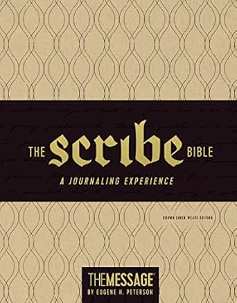 The Message Scribe Bible Leather-Look Brown Linen Weave