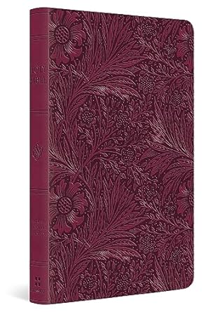 ESV Large Print Value Thinline Raspberry Floral Design - Morning Star Christian Bookstores