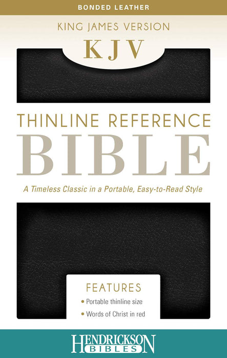 KJV Thinline Reference - Bonded Black Leather