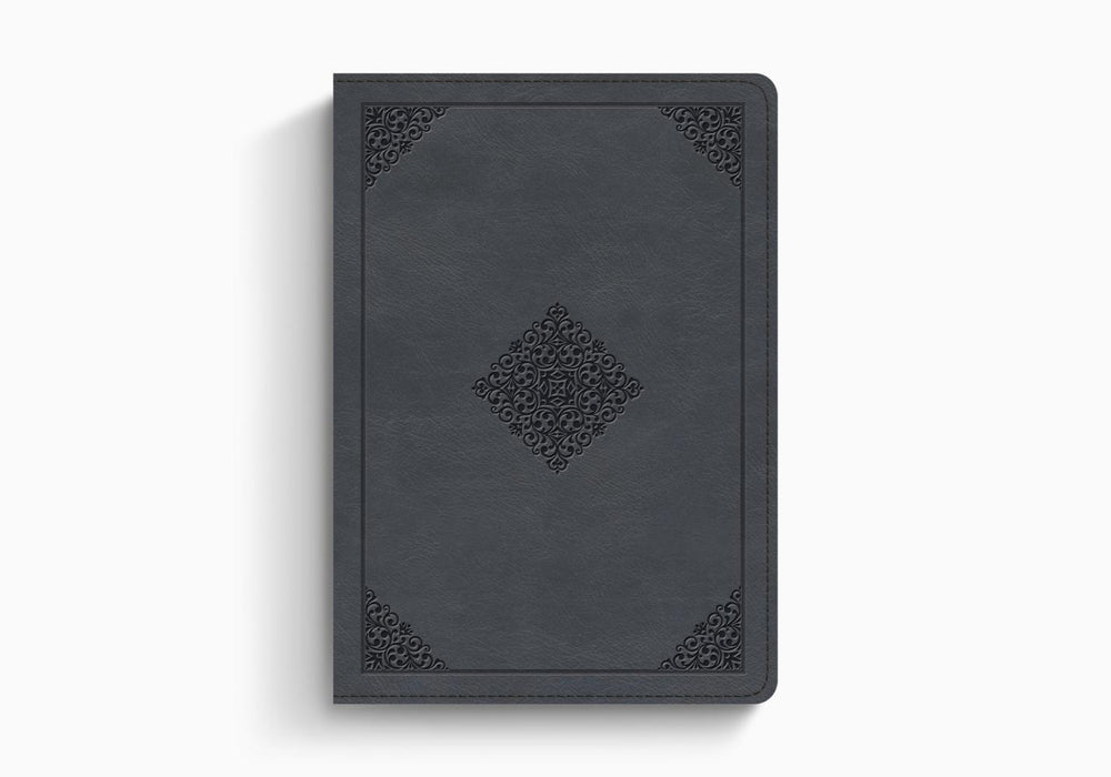 ESV Large Print Wide Margin Bible TruTone®, Slate Blue, Ornament Design