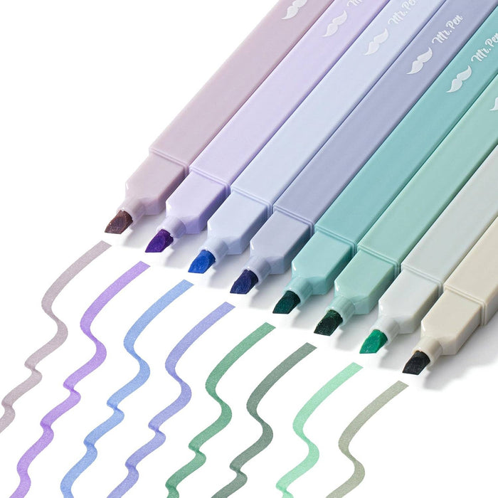 Mr. Pen Aesthetic Highlighters, 8 pcs Muted Colors