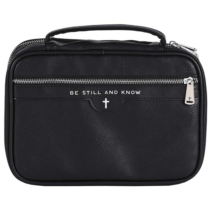 Bible Case Be Still Black XLarge - Morning Star Christian Bookstores