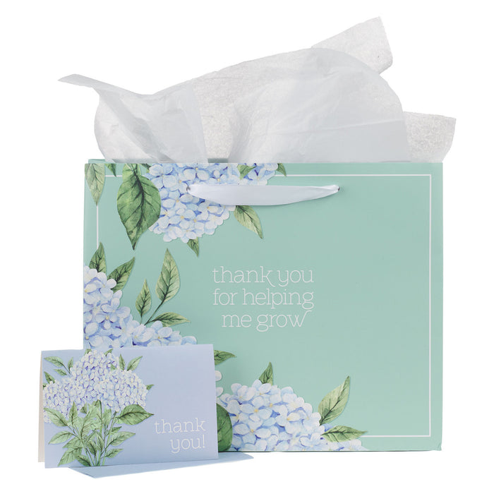 Thank You For Helping Me Grow Landscape Gift Bag W/ Card Set