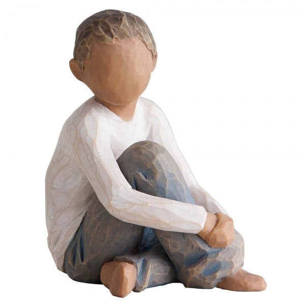 Caring Child (darker skin and hair) Willow Tree Figurine