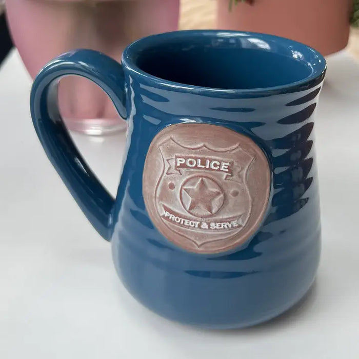Police Officer Pottery Mug