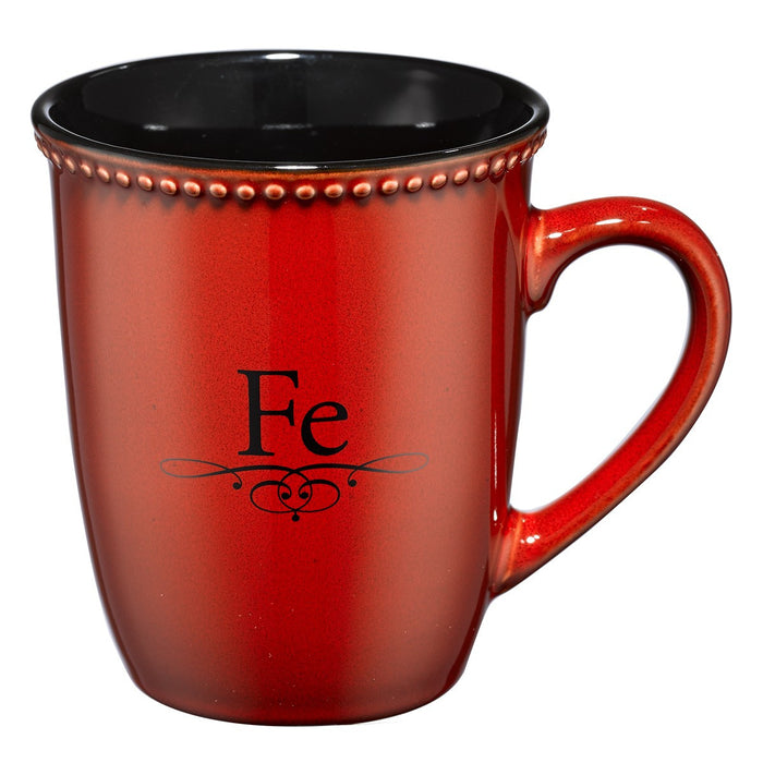 14oz mug Taza Roja Fe Faith