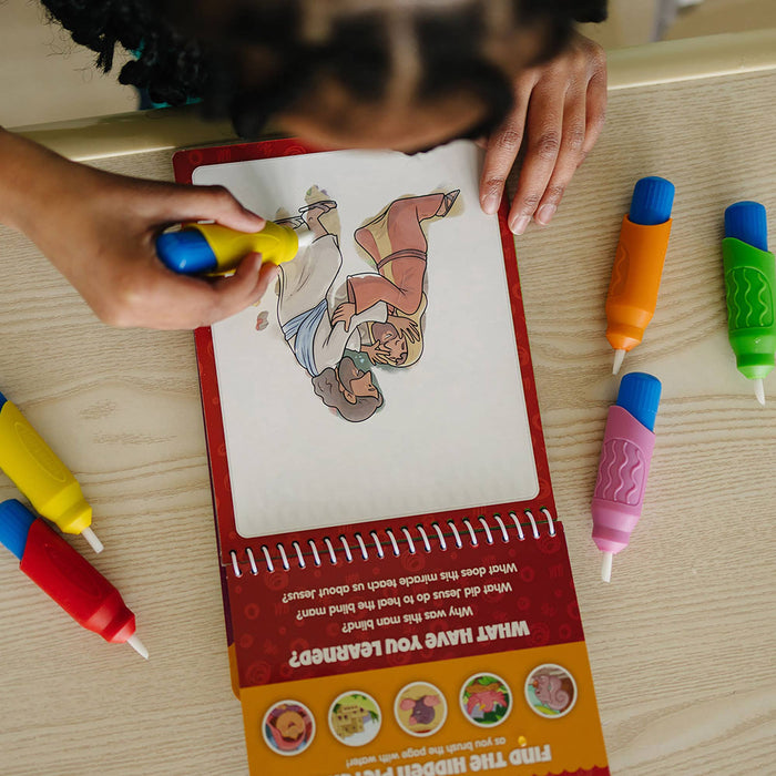 New Testament #2 Aqua Brush Activity Book, Reusable Travel Activity