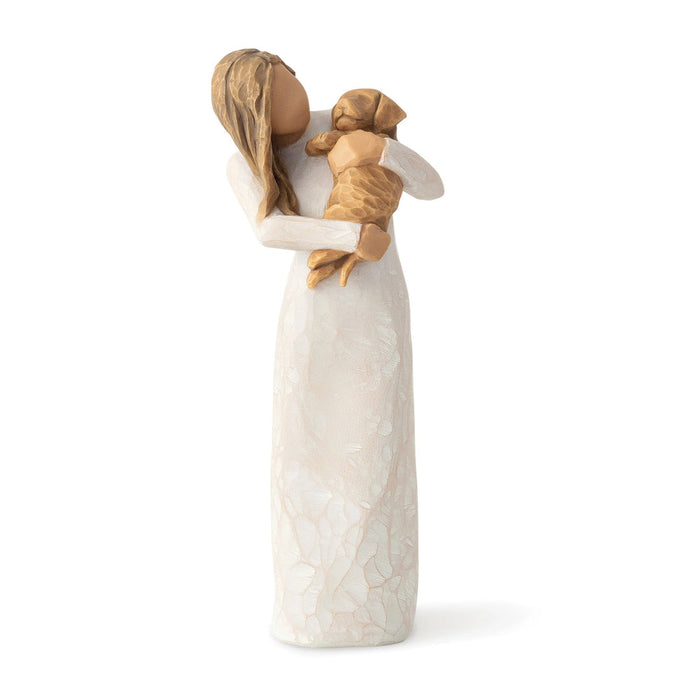 ADORABLE YOU w/GOLDEN DOG WILLOW TREE FIGURINE