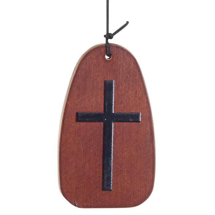 36" Windchime Brown Cross Engraved Sail