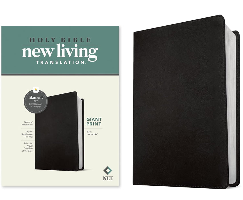 NLT Giant Print Bible, Filament-Enabled Edition LTHRL, Black