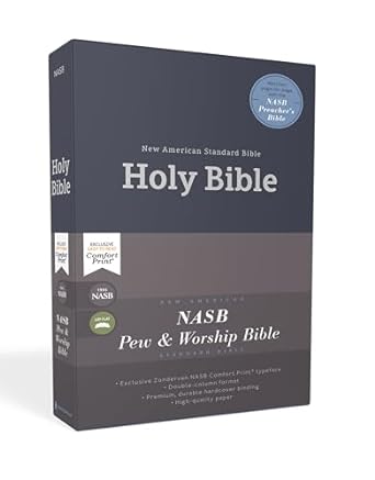 NASB Pew and Worship Bible Blue HC 1995 Text, Comfort Print