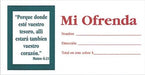 Mi Ofrenda 100ct Offering Envelopes - Morning Star Christian Bookstores