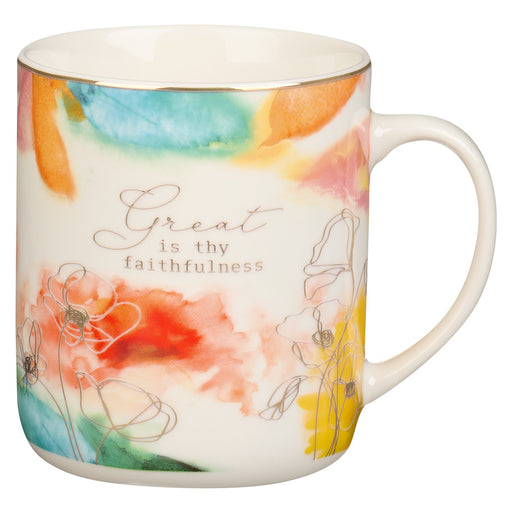 Faithfulness Pastel Meadow 14oz Mug - Morning Star Christian Bookstores