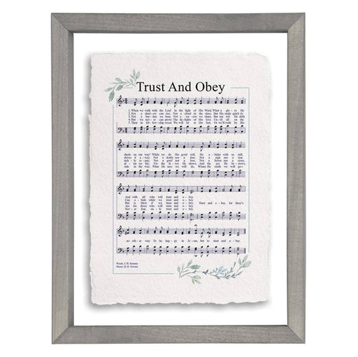 Trust Obey Hymn - Floating Art Rectangle FAR1237 - Morning Star Christian Bookstores