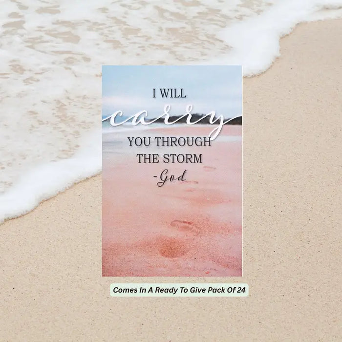I Will Carry You Through the Storm-God Pocket Card
