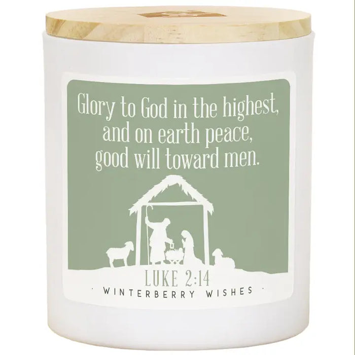 Glory God Nativity - Winterberry - 11 oz Soy Candle